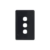 Cougar - Switch Plate Vertical 3 Gang (Less Mech)  White x10 - COSWPV3G
