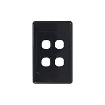 Cougar - Switch Plate Vertical 4 Gang (Less Mech)  White x10 - COSWPV4G
