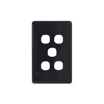 Cougar - Switch Plate Vertical 5 Gang (Less Mech)  White x10 - COSWPV5G
