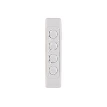 Cougar -u00a0Architrave Switch Vertical 4 Gang, 10AX/16A 250V~  White x10 - COSWVA4G