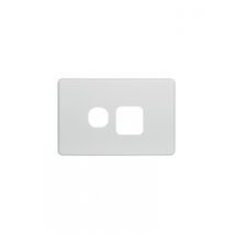 Flat Cat - Power Point Switched 1 Gang 10A 250V~  Replacement White Cover x10 - FLPP1GCO
