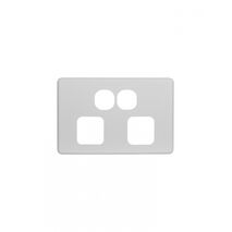 Flat Cat - Power Point Switched 2 Gang 10A 250V~  Replacement White Cover x10 - FLPP2GCO