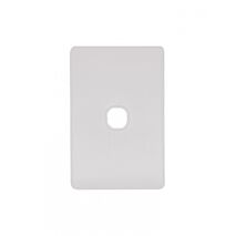 Flat Cat - Switch Plate Vertical 1 Gang (Less Mech)  Matt White x10 - FLSWPV1GMW