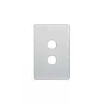 Flat Cat - Switch Vertical 2 Gang 10AX/16A 250V~  White x10 - FLSWV2G