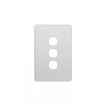 Flat Cat -u00a0Switch Horizontal 3 Gangu00a010AX/16A 250V~  White x10 - FLSW3G