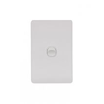 Flat Cat -u00a0Switch Vertical 1 Gang 10AX/16A 250V~  Matt White x10 - FLSWV1GMW