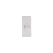 Flat Cat -u00a0Switch Vertical Architrave 1 Gang 10AX 16A 250V  Matt White x10 - FLSWVA1GMW