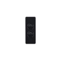 Flat Cat -u00a0Switch Vertical Architrave 2 Gang 10AX 16A 250V  Black x10 - FLSWVA2GBK