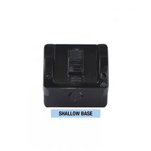 Single Outdoor Powerpoint IP54 10A Shallow Base  Black x1 - HPPP1GSBK