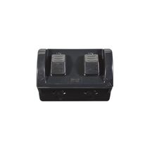 Hippo - Double Outdoor Power Point IP54 10A 250V~ Double Pole  Grey x1 - HPPP2GD