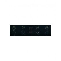 Leopard -u00a04X4 - 4 Socket's x 4 USB's - Double Pole - 250V~, 10A  Black x1 - LE4X4BK