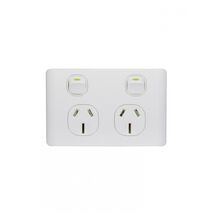 Leopard - Power Point Switched 2 Gang, 15A 250V~  x10 - LEPP152G