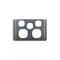 Leopard - Power Point Switched 2 Gang, 10A 250V~, With Extra Switch 16AX/20A  Brushed Aluminium Cover x5 - LEPPSW2GCBA