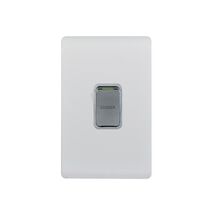 Leopard - Switch Oven 45A 250V~ Double Pole  White/Silver x5 - LESWDPOV45WSV