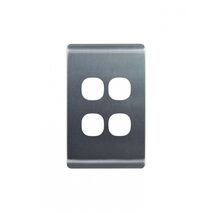 Leopard - Switch Horizontal 4 Gang, 16AX/20A 250V~  White x10 - LESW4G