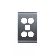 Leopard -u00a0Switch Horizontal 5 Gang, 16AX/20A 250V~  White x5 - LESW5G