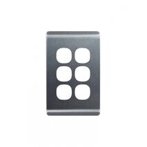 Leopard - Switch Horizontal 6 Gang, 16AX/20A 250V~  White x5 - LESW6G