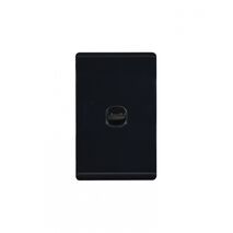 Leopard - Switch Vertical 1 Gang, 16AX/20A 250V~  Black x10 - LESWV1GBK
