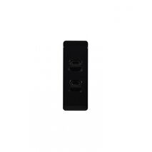Leopard - Switch Vertical Architrave 2 Gang, 16AX/20A 250V~  White x10 - LESWVA2G