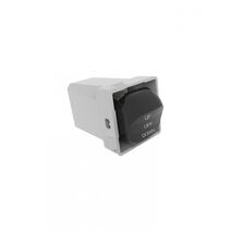 Meerkat -u00a0Switch Mechanism 3-Position 10AX/16A 250V~ Cat's Eye UP/OFF/DOWN  Black x4 - MESWC3UODBK