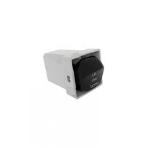 Meerkat -u00a0Switch Mechanism 3-Position 10AX/16A 250V~ Cat's Eye UP/OFF/DOWN  Matt Black x4 - MESWC3UODMBK