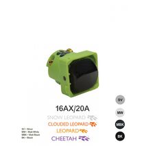 Meerkat - Switch Mechanism 16AX/20A 250V~ Cat's Eye  Matt Black x50 - MESWCMBK