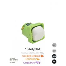 Meerkat - Switch Mechanism 16AX/20A 250V~ Cat's Eye  Matt White x50 - MESWCMW