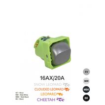 Meerkat - Switch Mechanism 16AX/20A 250V~ Cat's Eye  Silver x50 - MESWCSV