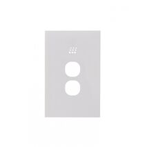 Powermesh -u00a0Multi Purpose Switch 2 Button Maxu00a05AX total, 220-240V 50Hz, 2 or 3 wire auto-sensing (Formerlyu00a0PMPUSWMPV2G)  Clouded Leopard Matt White Cover - PMMPS2CLCMW