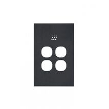 Powermesh -u00a0Multi Purpose Switch 4 Buttonu00a0Maxu00a05AX total, 220-240V 50Hz, 2 or 3 wire auto-sensing (Formerlyu00a0PMPUSWMPV4G)  Clouded Leopard Matt Black Cover x1 - PMMPS4CLCMBK