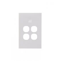 Powermesh -u00a0Multi Purpose Switch 4 Buttonu00a0Maxu00a05AX total, 220-240V 50Hz, 2 or 3 wire auto-sensing (Formerlyu00a0PMPUSWMPV4G)  Clouded Leopard Matt White Cover x1 - PMMPS4CLCMW