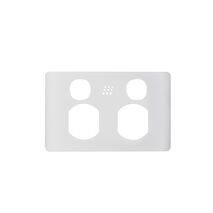 Powermesh - Double Power Point, Switched 2 Gang, 10A 250Vu00a0(formerlyu00a0PMPUPP2GS)  Leopard White Cover x1 - PMPPLEC