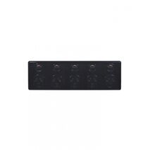 Puma - 5 Gang Fixed Power Point Double Pole 10A 250V  Black x15 - PUBIG5BK