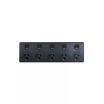 Puma - 5 Gang Fixed Power Point Double Pole 10A 250V  Matt Black  x15 - PUBIG5MBK