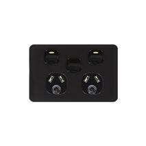 Senoa Simple -u00a0Power Point Switched 2 Gang 10A 250V~ With Removable Extra Switch 16AX/20A  White x5 - SENPPSW2G
