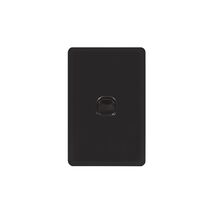 Senoa Simple -u00a0Switch Glass Front Vertical 1 Gang 16AX/20A 250V  Black x10 - SENSWV1GBK