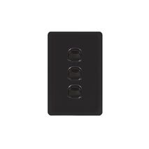 Senoa Simple -u00a0Switch Glass Front Vertical 3 Gang 16AX/20A 250V  White x10 - SENSWV3G