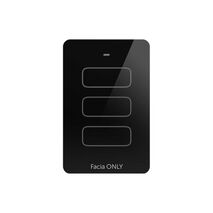 Senoa Accessibility Multi Purpose Switch 3 Button 10A Max 230V  Glass Facia Replacement - Black x1 - SNASGF3BK