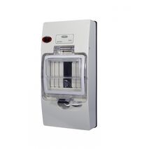 Buffalo -u00a0Enclosure DIN 4 Pole IP66 with LED, Less Back Box  x1 - BU4DINLEDLE