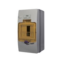 Buffalo -u00a0Enclosure DIN 4 Pole IP66 Chemical Resistant Grey  x1 - BU4DINRG