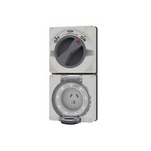 Buffalo -u00a0Combination Switched Socket IP66 10A 250V~ 3 Flat Pin, Less Enclosure  x1 - BUC310LE