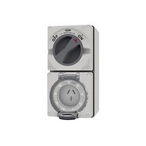 Buffalo -u00a0Combination Switched Socket IP66 20A 250V~ 3 Flat Pin  x1 - BUC320F