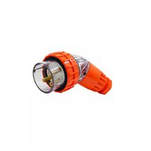 Buffalo -u00a0Plug Angled IP66 32A 250V~ 3 Round Pin  x1 - BUPA332
