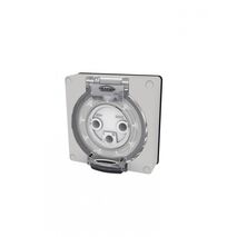 Buffalo -u00a0Socket IP66 32A 250V~ 3 Round Pin, Less Enclosure  x1 - BUSO332LE