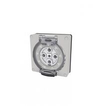 Buffalo -u00a0Socket IP66 32A 500V~ 5 Pin, Less Enclosure  x1 - BUSO532LE