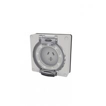 Buffalo -u00a0Socket Auto-Switched IP66 15A 250V~ 3 Flat Pin, Less Enclosure  x1 - BUSOAU315LE