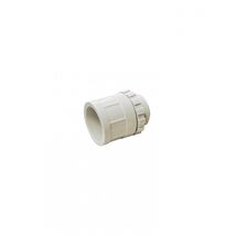 Cobra -u00a0Adaptor Plain to Screwed 20mm with Lock Ring PVC Grey  Electric Grey x150 - CBAPS20L