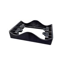 Hyena -u00a0Mounting Flange for Corrugated Surface 14mm Depth with 76mm Corrugation Wavelength  Black x10 - HYMFCORBK