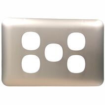 Switch 5 Gang Elite Silver Cover