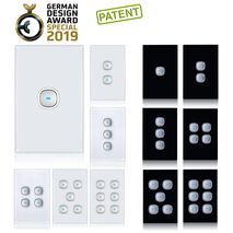 Glass Single Gang Switch With Built-In LED Push Button